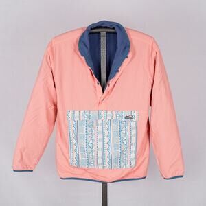 Chubbies Reversible Fleece Pullover Jacket SMALL Aztec Southwest 80s Retro Beach